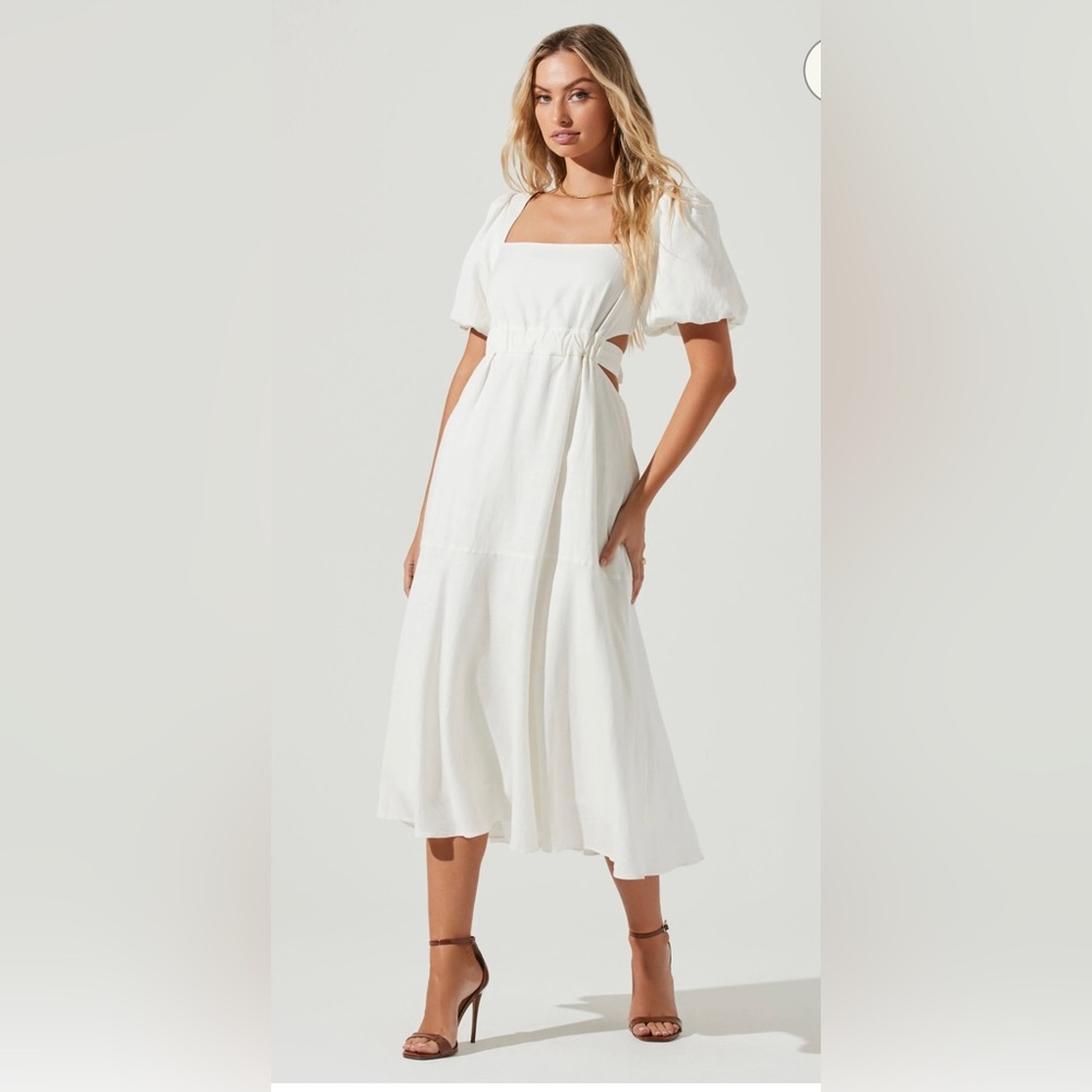 ASTR THE LABEL Angeles Linen Blend Dress
